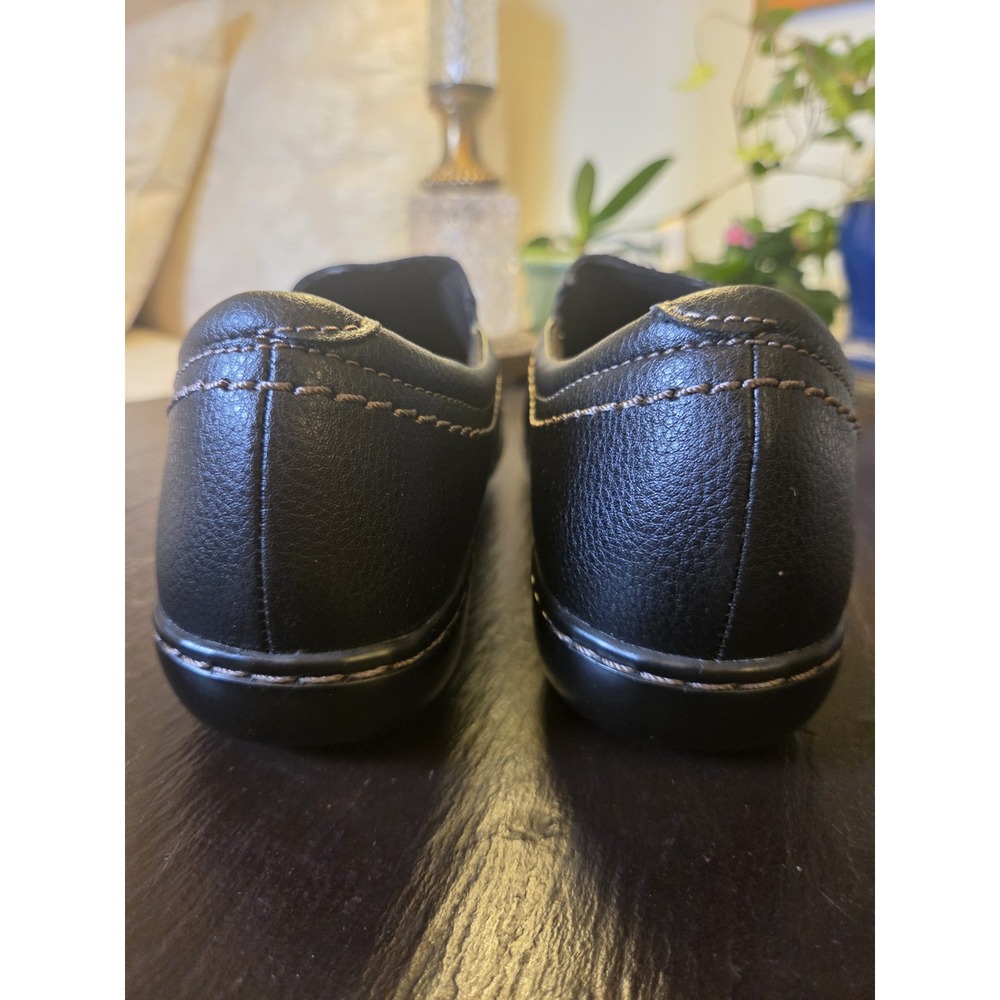 Clarks Collection Women's Ashland Effie Black Leather Loafers Size 8W NEW! $100 - Picture 6 of 15